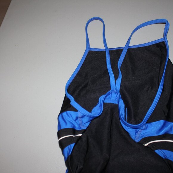 Black & Blue 1 Pcs Speedo Swimsuit Size 14/40 Never Used - Picture 5 of 8